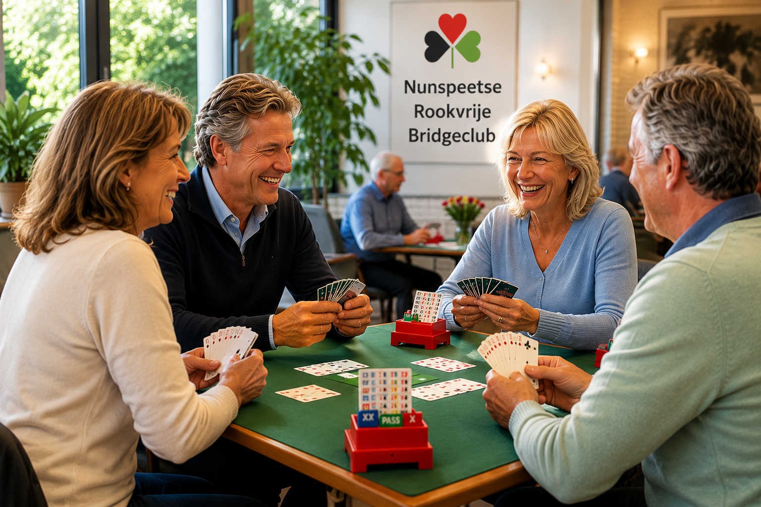 Gezellig en sportief bridgen bij de Nunspeetse Rookvrije Bridgeclub